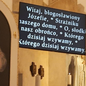 Tekst pieśni ku czci bł. ks. J. Stanka w warszawskim kościele 