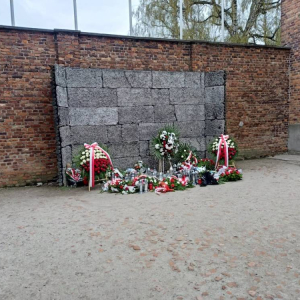Ściana śmierci w Muzeum Auschwitz
