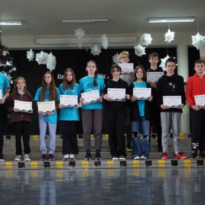Nagrodzeni uczniowie - wolontariusze z Zimowego Janosika